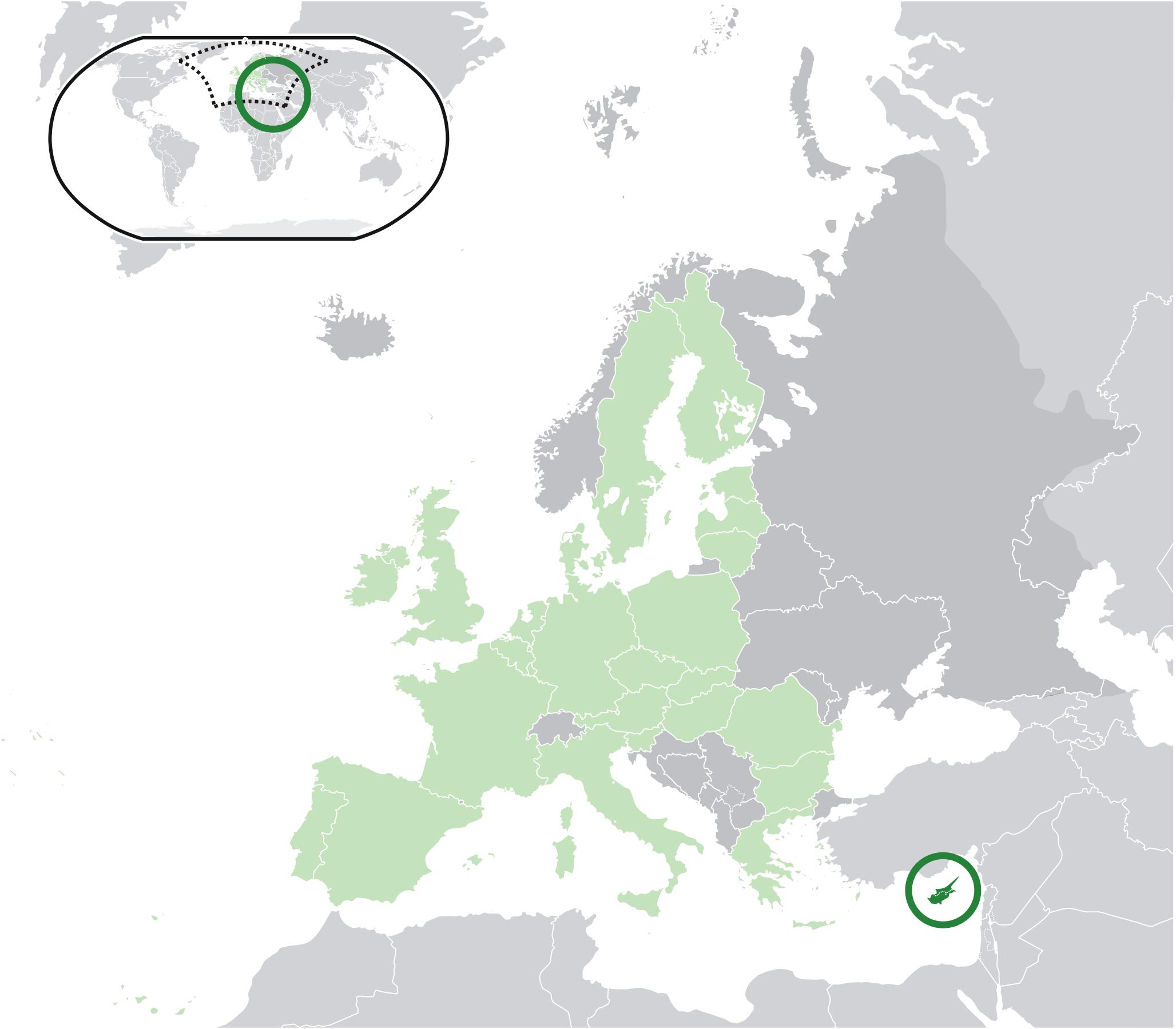 Cyprus Map Europe Map Of Europe Showing Cyprus Southern Europe Europe 3735