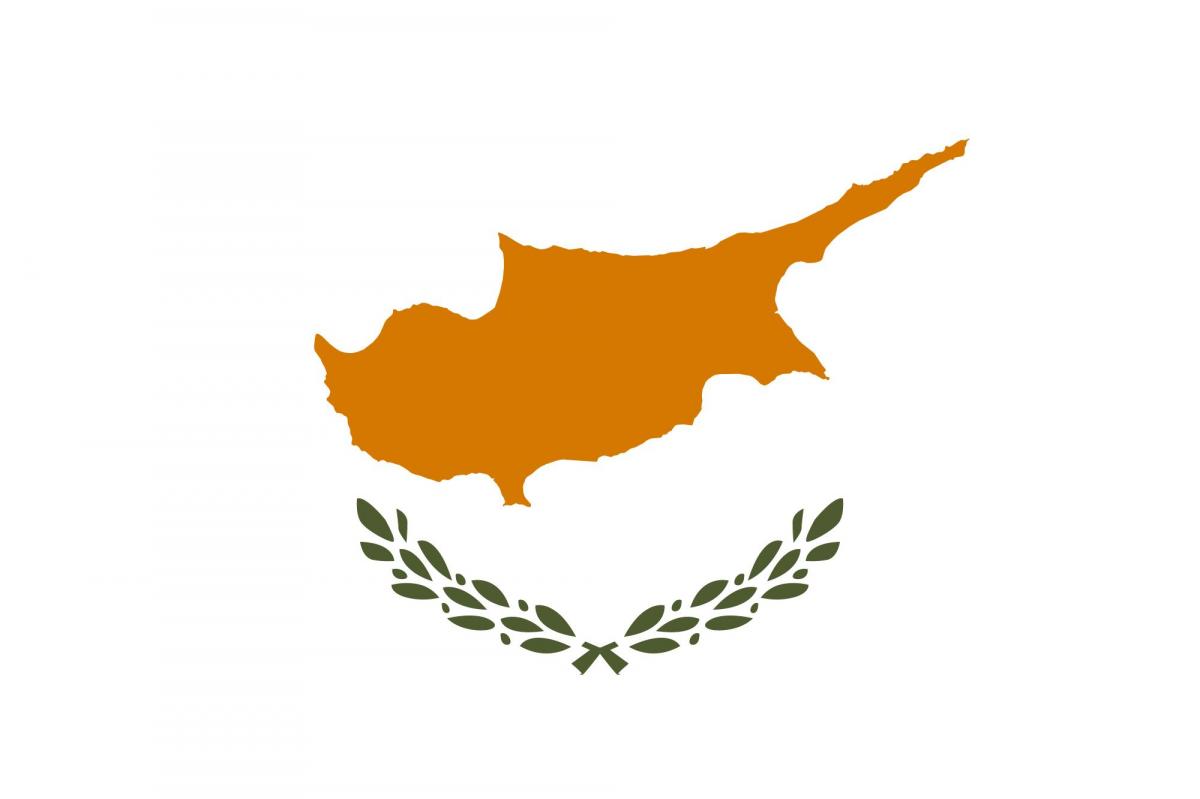 Map of Cyprus flag