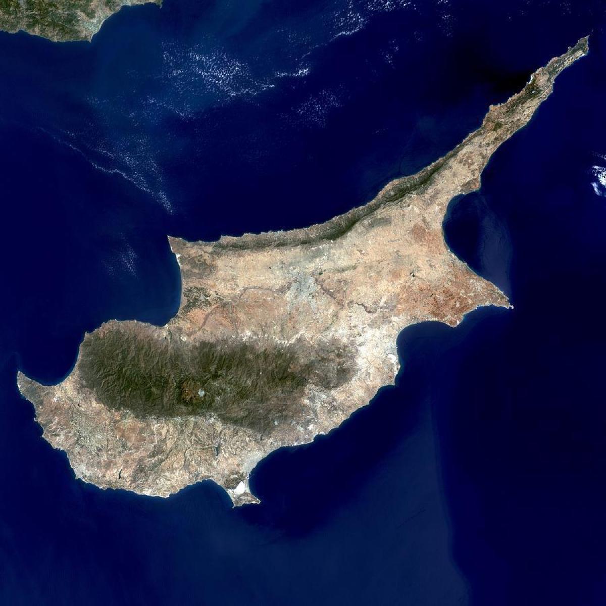 Cyprus map satellite