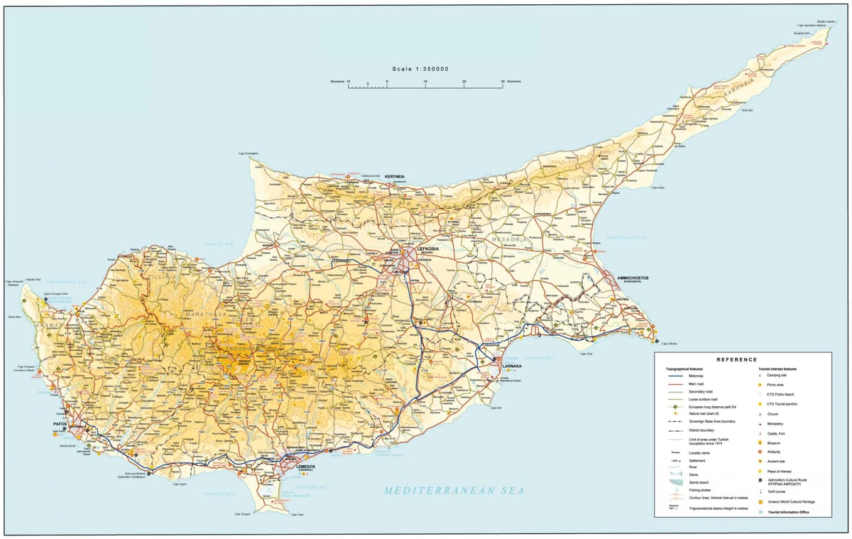 Map of e4 Cyprus