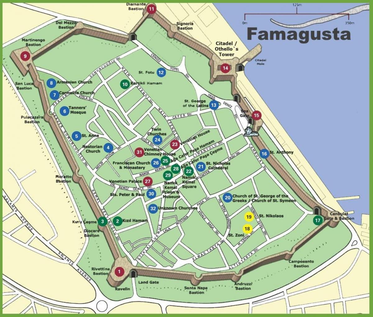 map of famagusta north Cyprus