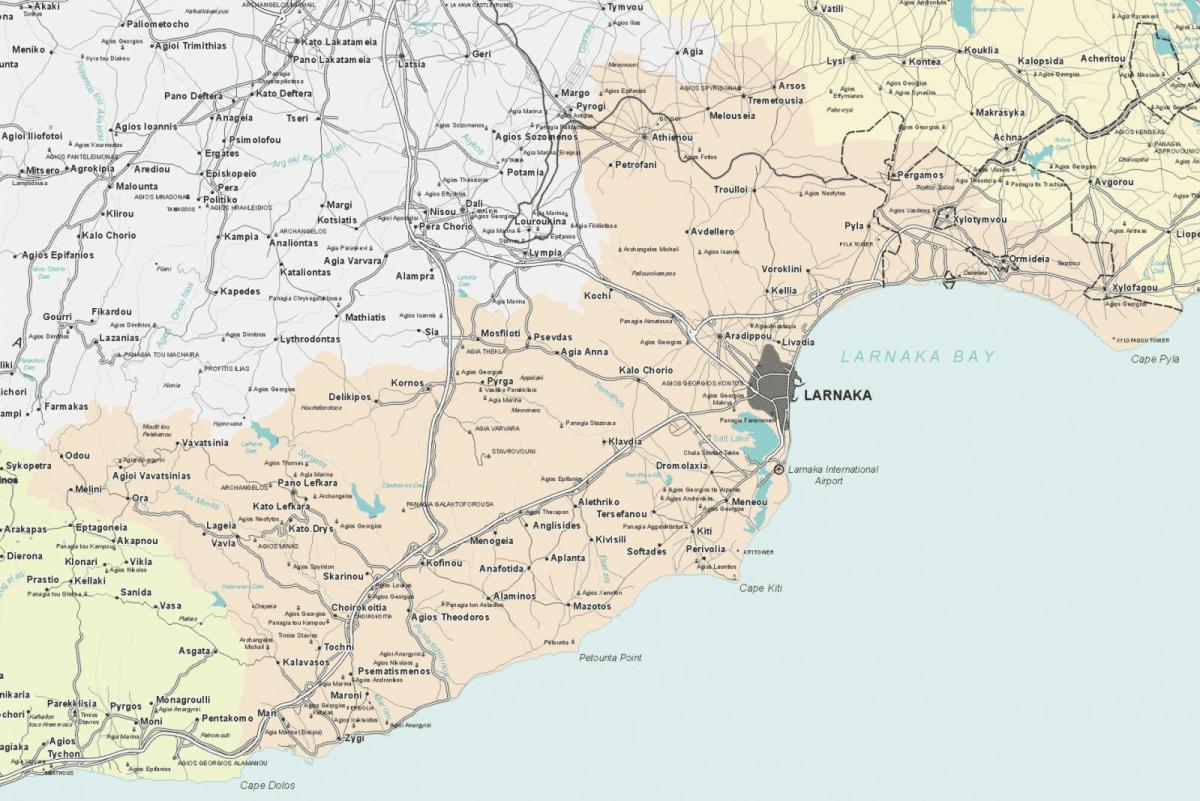 Map of larnaca Cyprus