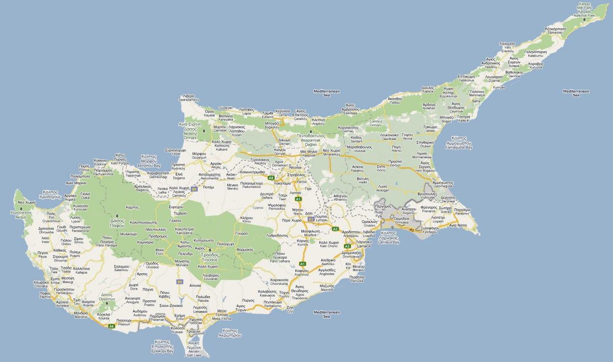 street map of peyia Cyprus