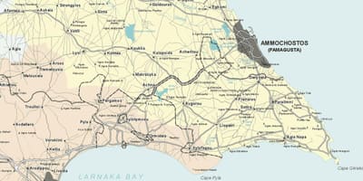 Map of ayia napa Cyprus
