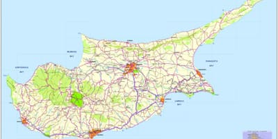 Map of best beaches in Cyprus
