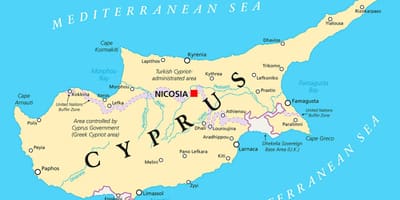 Capital of Cyprus map