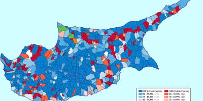 Map of Cyprus ethnic