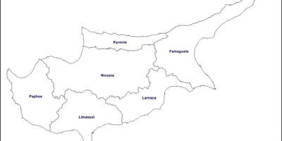 Map of Cyprus outline