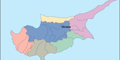 Map of Cyprus vector