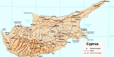 Paphos Cyprus map tourist