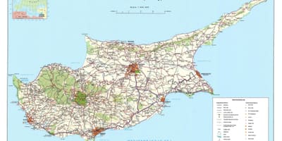 Map of Cyprus sightseeing