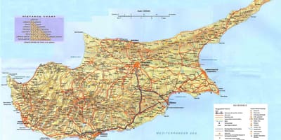 Cyprus attractions map