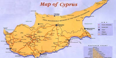 Map of Cyprus villages