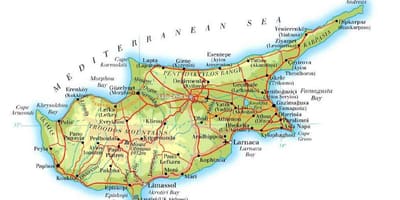 Map of lapta northern Cyprus