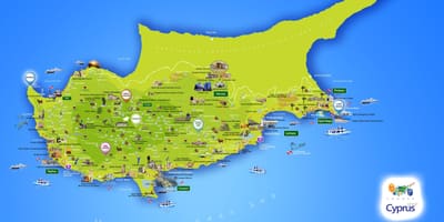 Map of lara beach Cyprus