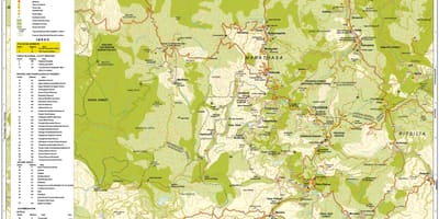 Map of troodos mountains Cyprus