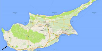 Map Cyprus paphos
